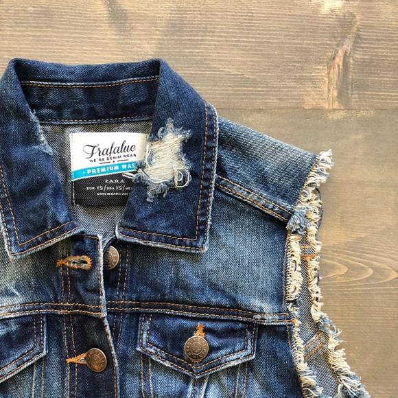 Zara Trafaluc Denim Vest - Picture 1 of 5